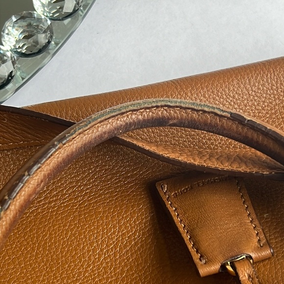 Michael Michael Kors Hamilton classic cognac Pebble Leather satchel Shoulder - Picture 14 of 14